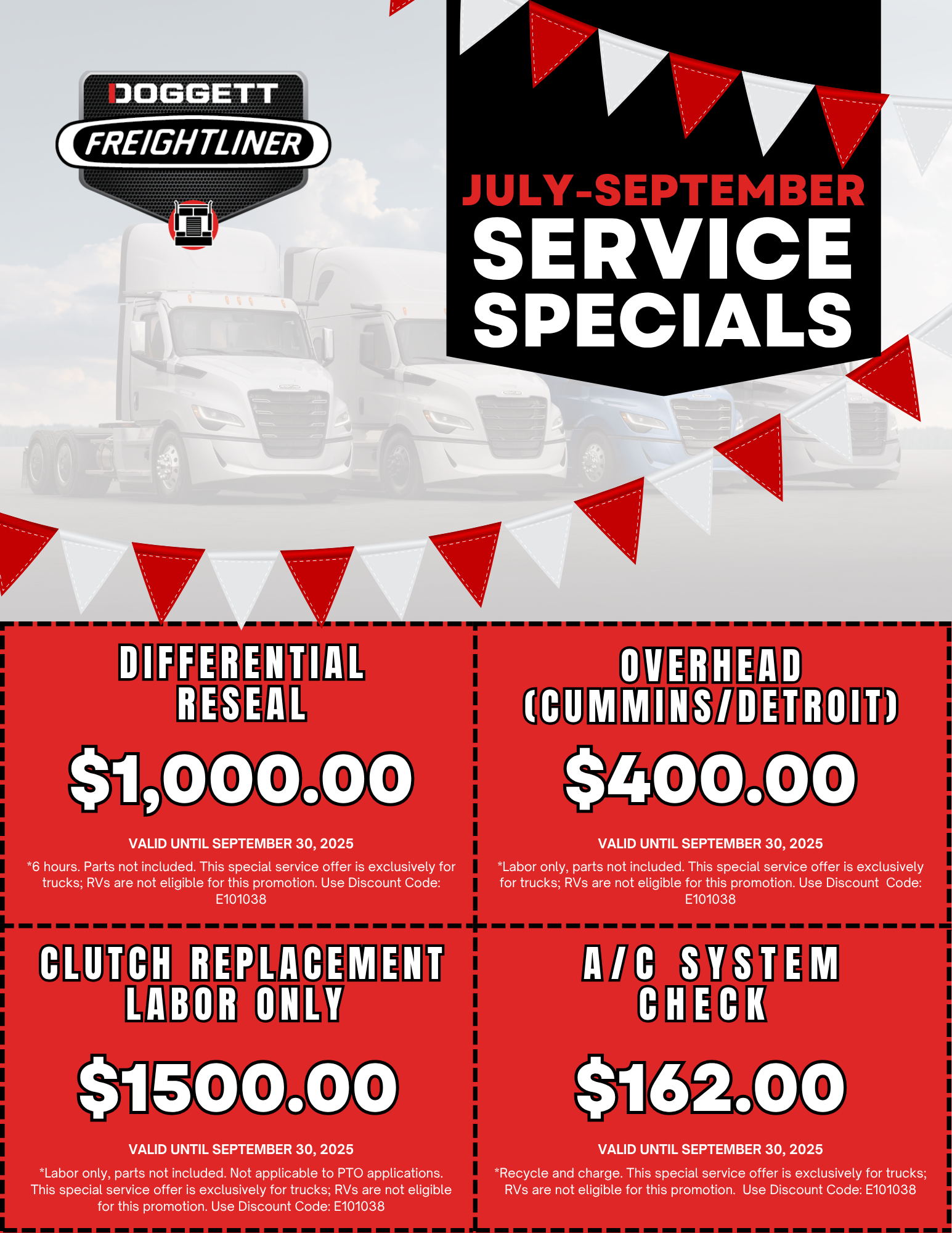 October December Service Specials